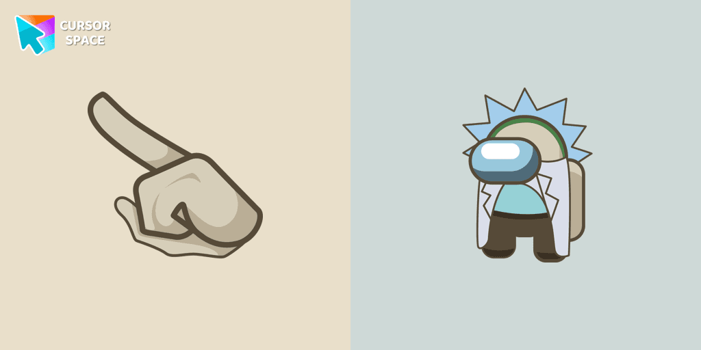 Among Us Rick Sanchez Character cursor cursor pack